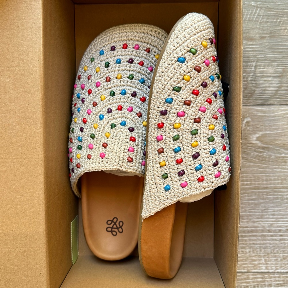 The Sak Beaded Crochet Mules
